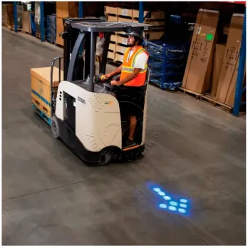 How Do Directional Arrow Lights Help Prevent Forklift Collisions in Busy Warehouses?