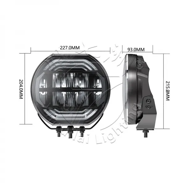 7"/9" LED Headlight with Halo Ring