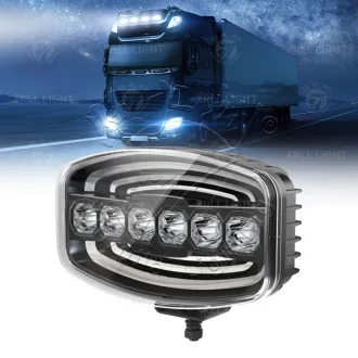 LED Auxiliary Driving Light with Amber/White Halo Ring