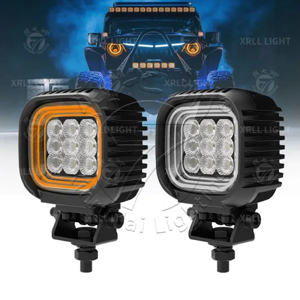 Dual Halo LED Driving Lights – Amber & White Beam