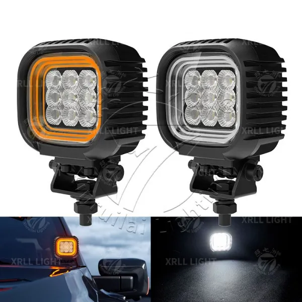 Dual Halo LED Driving Lights – Amber & White Beam