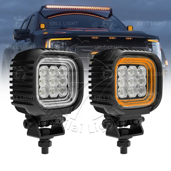 Dual Halo LED Driving Lights – Amber & White Beam