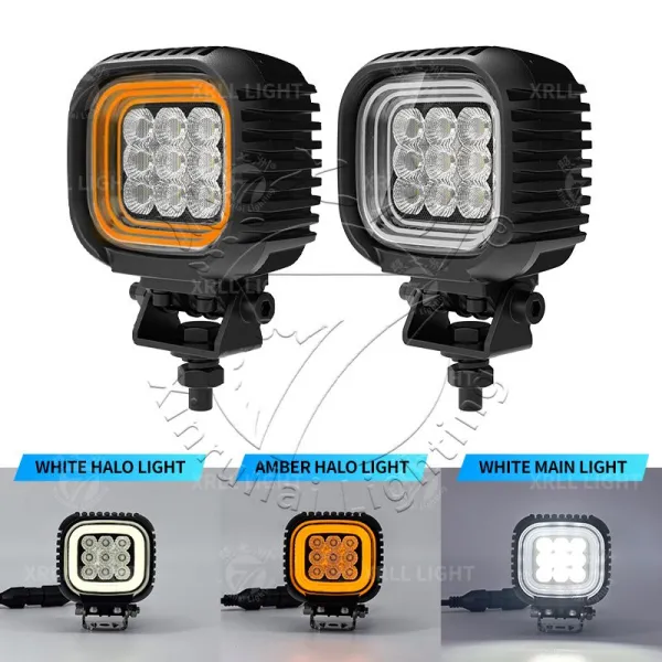 Dual Halo LED Driving Lights – Amber & White Beam