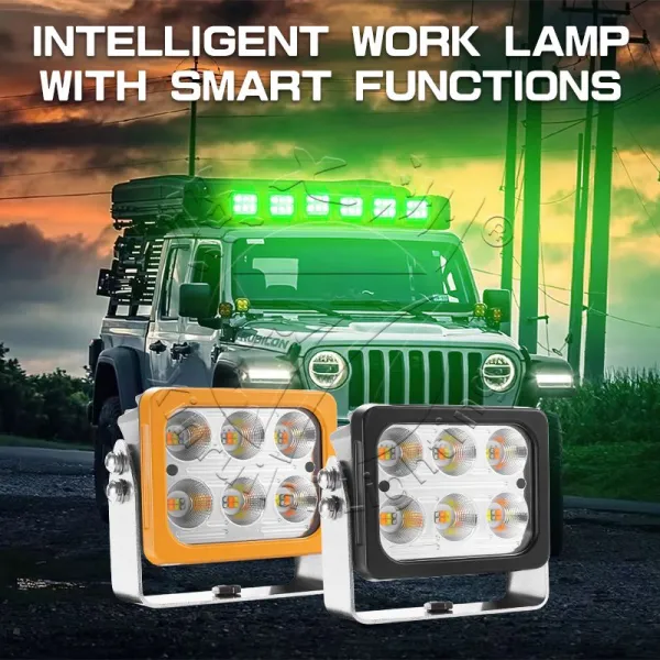 Amber & Green LED Work Light with Remote