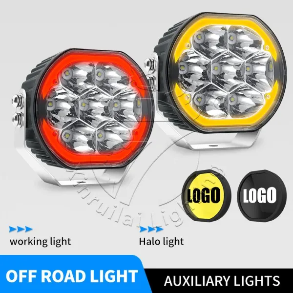 Linkable Off-Road LED Light with Amber & Red Halo