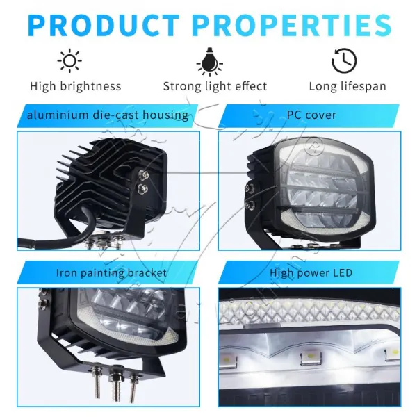 Amber/White Halo LED Light – Max 12,000 Lumens