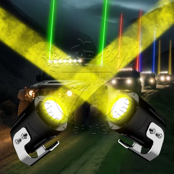 Four-Color Laser Whip Lights – Off-Road Visibility Markers