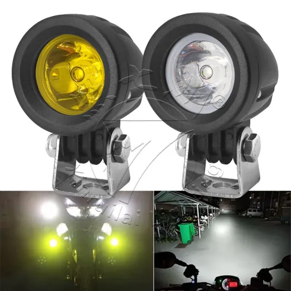 10W Mini LED Spotlight Work Light (White/Yellow Beam)