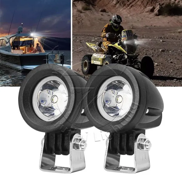 10W Mini LED Spotlight Work Light (White/Yellow Beam)