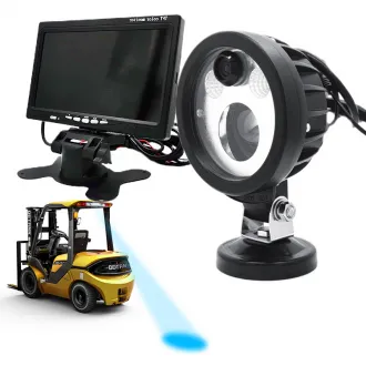 Forklift camera warning light